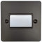 G&H FFB369-PC Flat Plate Matt Black 1 Gang Triple Pole 10A Fan Isolator Switch