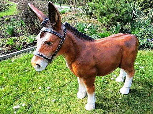 SÜßER XL Esel in LEBENSGROSS~braun oder grau ~Premium Deluxe Garten Deko~Figur~Gartendeko~Wow