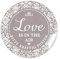 24 STICKER: Love is in the Air – Bitte kräftig pusten Schöne Etiketten mit romantischen Ornamenten und Herz für Seifenblasen-Verpackungen zur Hochzeit • Papieraufkleber: 4 cm, rund, matt in Sand