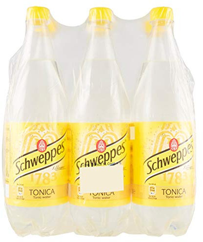 Schweppes Acqua Tonica Bibita Analcolica Gassata - Confezione da 6 x 1 Litro