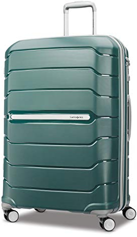 Samsonite Freeform Hardside erweiterbar mit Doppel-Spinner-Rädern, salbeigrün, Checked-Large 28-Inch, Freeform Hardside erweiterbar mit Doppelspinnerrollen