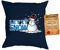 Let it snow Let it snow Deko Kissen Sofakissen Polster mit Füllung - Geschenk für Oma Opa Mama Papa Bruder Freundin Schwester