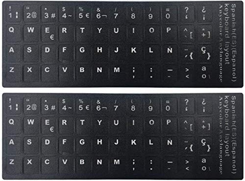 Pegatinas para teclado Classic (13x11mm) Español - Negro/Blanco