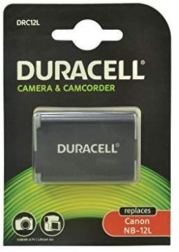 Duracell DRC12L Ion (Li-ion) battery 1800 mAh 3.7 V Rechargeable Batteries (1800 mAh, Lithium-Ion (Li-ion) 3.7 V (6, Black)