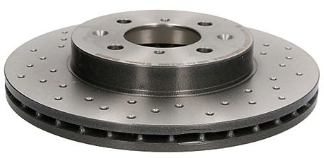 Brembo 09.5509.1X Xtra UV-beschichteter belüfteter gebohrter Vorderbremsrotor EUROPESTAR/HONDA/HONDA (DONGFENG)/Honda (GAC)/Lotus/MG/ROVER OE# SDB100600