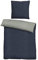 biberna 0840500 Wende-Bettwäsche Garnitur mit Kopfkissenbezug Melange-Flanell 1x 155x220 cm + 1x 80x80 cm, marine