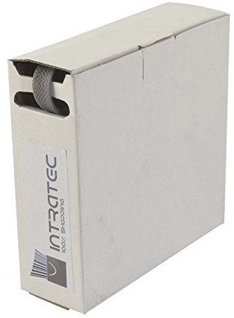 Kabelschlauch Gewebeschlauch in Spenderbox, Grau, 10-21,0mm Durchmesser, Länge 6m für eine flexible Kabelsortierung & Kabelschutz