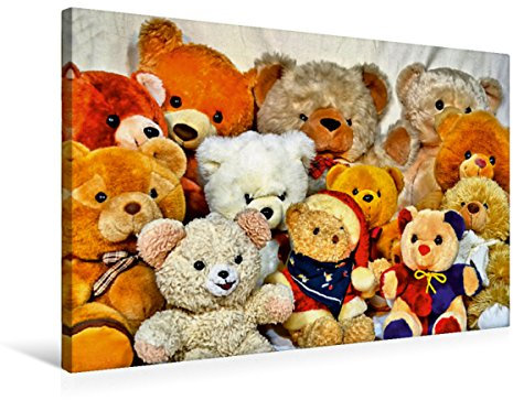 Premium Textil-Leinwand 75 x 50 cm Quer-Format TEDDYBÄR, OH TEDDYBÄR... | Wandbild, HD-Bild auf Keilrahmen, Fertigbild auf hochwertigem Vlies, Leinwanddruck von Jennifer Chrystal