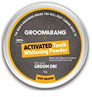 Groomarang Activated Charcoal And Coconut Shell Mint Orange Teeth Whitening Powder Approximately 30g of Charcoal)