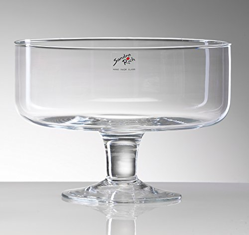 3x Glasschale BOWL ON FOOT Glas Schale Kelch 17,5 cm, Ø 24 cm