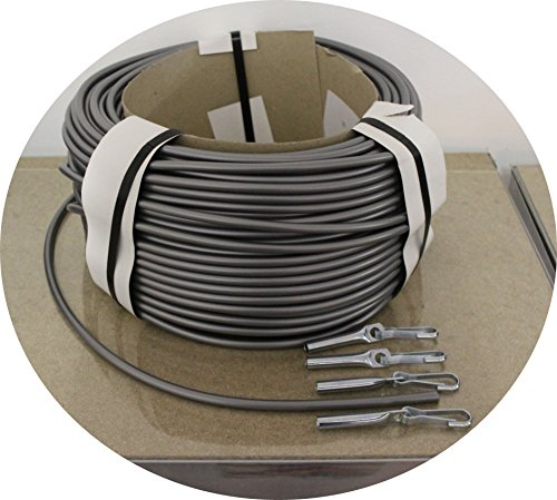 Jehaplast 10 Meter Planenseil 8,0 mm Silber + 4 Endhaken für LKW und Anhänger