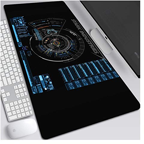 IGIRC Mauspad Jungengeschenk Iron Man 900X400mm Mauspad, Perfekte Präzision und Geschwindigkeit Gaming-Mauspad mit 3 mm dickem Boden, für Notebooks, PC, O