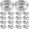 Artibetter 500pcs Aluminum Tea Light Tins Cups Tea Light Empty Cases Containers for Candle Making Supplies (Silver)