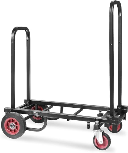 Pyle Transportwagen – Plattformwagen, Handwagen Faltbar - Transportkarre klappbar, Rollwagen Transporthilfe, Paketwagen, bis zu 90kg, Lager, Lieferung