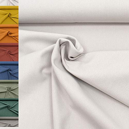 MAGAM-Stoffe Paris fester Canvas Stoff Kleidung Polsterstoff Meterware 50cm (01. Hellbeige)