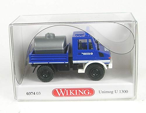 Wiking 037403 H0 Mercedes Benz Unimog U 1300 THW blau weiß Spur HO 1:87