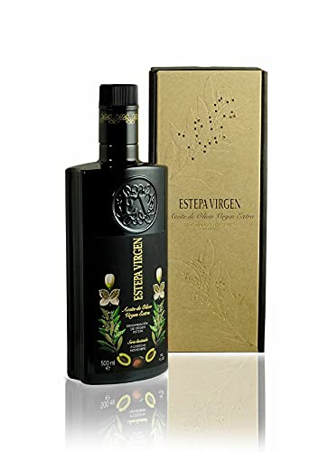 Estepa Virgen - Aceite de Oliva Virgen Extra Premium Estuche 500 ml – DOP Estepa – Extracción en Frío – Variedades de la comarca - Frutado intenso – Producción Sostenible – Para Platos Gourmet