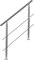 Einfeben - Main courante en aluminium, avec ou sans entretoises, pour balustrade, balcon, jardin (160 cm, 2 entretoises)