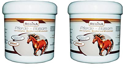 Anik-Shop 2x PFERDEBALSAM 2x250ml Pferdesalbe mit Campher Menthol Balsam REGINA Salbe Gel Sportgel 23