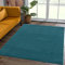SANAT Kurzflor Teppich Wohnzimmer - Uni Modern Teppiche fürs Schlafzimmer, Arbeitszimmer, Büro, Flur, Kinderzimmer und Küche - Dunkelblau, 80 x 150 cm