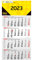 Idena 13936 - 4 Monatskalender 2023 Wandkalender mit Schieber, 30 x 61 cm, Bürokalender 4 Monate