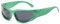 YUELUQU Futuristisch Sonnenbrillen Fahrradbrille für damen herren Y2K Sportbrille UV400 Schutz party brille rennrad brille (Grün(R)-Grau(L))