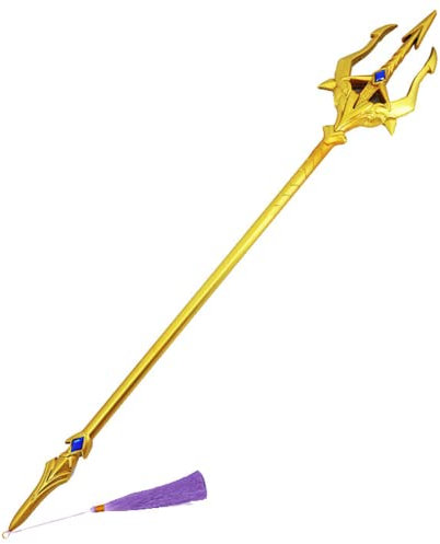 Damdos Halloween Prop Cosplay Schwert für Dou Luo Doula, König Gun Waffenkiller für Tridente - Gott des Seekeims Geburtstagsgeschenke