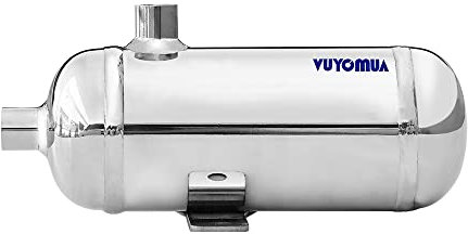 VUYOMUA 304 Stainless Steel High Pressure Mini Small Portable Air Tank Air Reservoir Water Storage Tank (0.3L-SG)