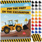 ASTARON 30 Pcs Pin The Shovel Age 3+ on The Excavator Party Game for Car Theme Birthday Party Supplies Truck Pin Game, Construction Birthday Party Favor Sets for Kids Adults