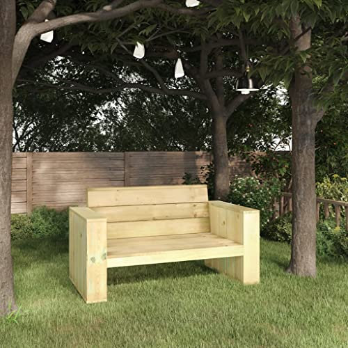KRHINO Sitzbank Modern Parkbank, Gartenbank 139 cm Kiefernholz Imprägniert Blumenbank Sitzbank Garten Balkon Balkonbank Grün