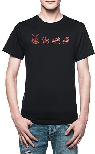 Freedom Beauty Truth Love Moulin Rouge Herren T-Shirt Schwarz