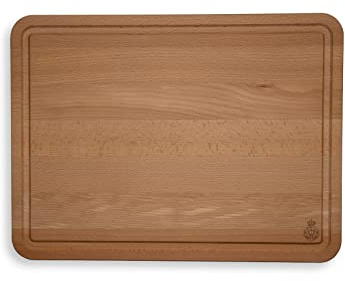 WEITZ Tranchierbrett aus Buche, 40x30cm | Mit Saftrille, Geölt, Robustes Hackbrett, Made in Germany