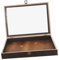 VILLFUL Vintage Musterbox Wand Vitrine Medaillenrahmen Aus Holz Schmuckvitrine Aus Holz Schaukasten Holz Glas Display Musterfall Münzvitrine Beobachtungskasten Muschelschale Jahrgang Acryl