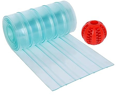 Rimcrow Dog Door Replacement Vinyl Flaps, Clear, for Dog Houses, Kennels & Pet Doors, Includes Dog Treat Chew Toy