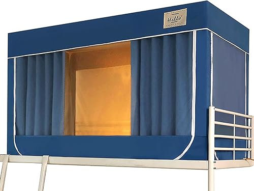 Leodun Tragbares Schlaf Bettzelt, Betthimmel, Zelte für Erwachsene und Kinder, Verdunkelung für den Innenbereich, leichte Bettvorhangfür Etagenbetten, Private Himmelbett,Blau,H43.3 inches