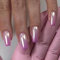 Faux Ongles Court MouyouGlow,Ballerine Nude Dégradé Violet Glacé Press on Nails avec Colle à Ongles,Naturel Ombre Purple Aurora Acryl Fake Nails