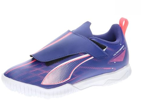 PUMA Ultra 5 Play V TT Jr, Soccer Shoe, Lapis Lazuli White-Sunset Glow, 29 EU