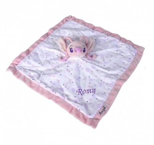 Doudou personnalisé Stitch Angel Lange rose blanc 40 cm