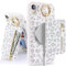 SailorTech iPhone XR Phone Case with Card Holder, iPhone XR Case Magsafe Ring Stand with Kickstand Card Slots Wallet Detachable 2-in-1 Zipper Case - White Leopard