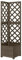 ARKEM Eck-Spalier mit Pflanzkasten Grau 40x40x150cm Massivholz Tanne Tanne Topp für Garten, Terrasse und Balkon