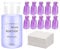 ExcellaElite Acetone Acrylic Remover Kit - Gel Nail Polish Remover with 10 Purple Clips and 40 Cotton Pads (160ml)