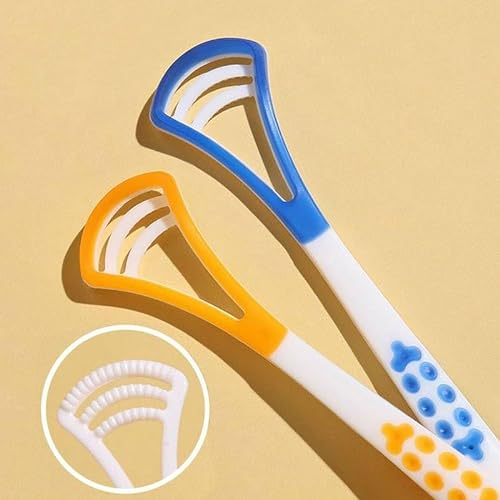 broshin Pack de 2, 4 et 6 Gratte-Langue Nettoyeurs de Langue Racleurs de Langue pour le Nettoyage de la Bouche Éliminer la mauvaise haleine Facile à Utiliser (Lot de 6)
