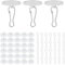 VVHFXD 32 ganchos transparentes para techo autoadhesivos, ganchos adhesivos sin taladrar, ganchos de pared, ganchos autoadhesivos, ganchos adhesivos para techo para cocina, dormitorio, baño, fiesta,