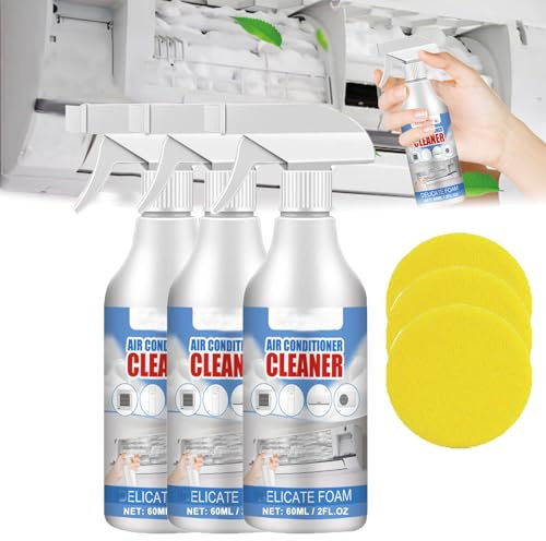 Air Conditioner Coil Cleaner Foam,Air Conditioner Cleaner,Air Conditioner Decontamination Foam Cleaner,No Rinse Coil Cleaner,Multi-purpose Household Air Conditioner Cleaner Foam Spray Coil (3)