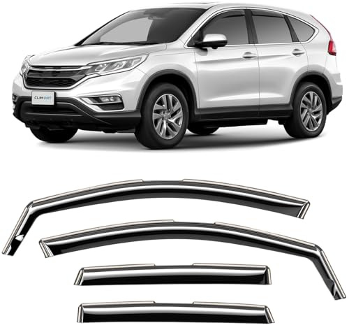 CLIM ART Windabweiser für/kompatible mit Honda CR-V 12-18 mk4 - Kanal 4 St. | Regenabweiser Autofenster Regenschutz Honda CR-V mk4 – bruchsicher Polycarbonat, kratzt nicht, wetterfest, frischluft
