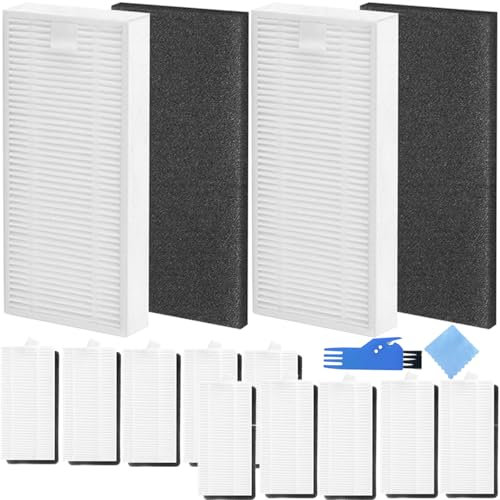 EATBALE 12 Stück Hepa-Filter Ersatzteile für Eufy RoboVac 11S RoboVac 30C RoboVac 25C RoboVac 30 RoboVac 15C RoboVac 35C RoboVac 12 RoboVac 15T RoboVac 11S Plus Saugroboter Zubehör Set
