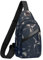 FGUUTYM 2022 Koreanische Version Brusttasche Herrenmode Camouflage Herren Umhängetasche Tuch Freizeittasche Leinwand Kleiner Rucksack Mit Vielen Taschen (Black, One Size)