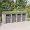 Gabionen Mülltonnenverkleidung, Gabionen-Mülltonnenbox 350x91x120 cm Verzinktes Eisen Stabile Konstruktion & Langlebiges Material & Verstärkte Gabionenhaken für Garten Terrasse