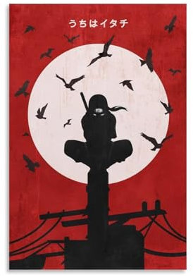 CUSTOMCHEN Itachi UchihaPop Figuren, Künstler, Schauspieler, Sänger, Poster, moderner Stil, Leinwand, modernes Familienschlafzimmer, Dekor, Poster, Kunstposter und Wandkunst, Bilddruck, 30 x 45 cm,