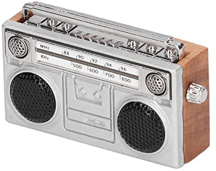 Puppenhaus-Radio-Spielzeug, Retro-Miniatur-Radio-Modell für 1:12 Puppenhaus-Szenendekoration, Einzigartiges und Lebensechtes Simuliertes Aussehen, Geeignet für Zuhause und